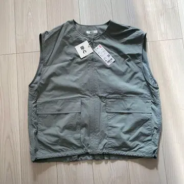새상품 UNIQLO C 풀 집업 베스트 Green 그린 M
