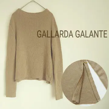 GALLARDA GALANTE 사이드 지퍼 리브 니트 보트넥