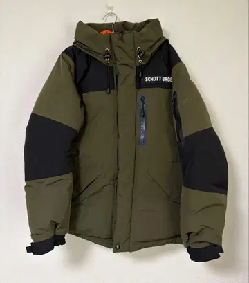 SCHOTT 다운 자켓 L 올리브/블랙
