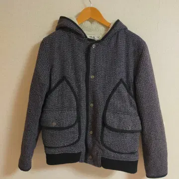 SIMPLICITE PLUS 비치 크로스 보아 안감 자켓 후드티