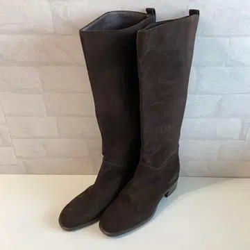 발리 스웨이드 롱 부츠 37 브라운 이탈리아제