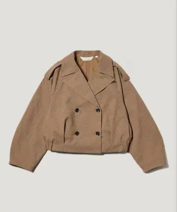 새상품 숏 트렌치 체크 코트 by rokh