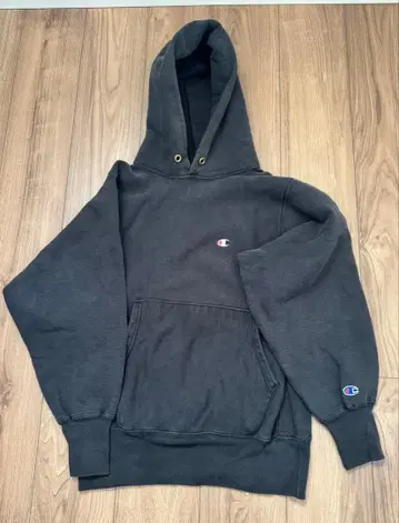 챔피온 리버스 위브 블랙 후드티 M 90s