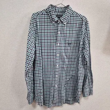 McGREGOR 그린 체크 무늬 코튼 플란넬 셔츠 XL