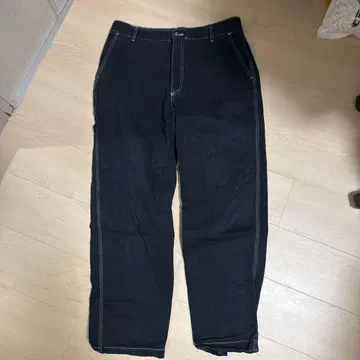 ZARA(자라) 남성용 스티치 와이드 데님 팬츠