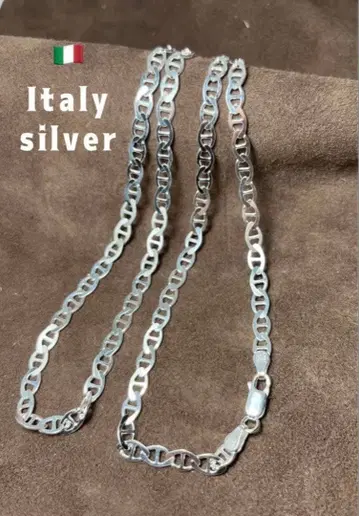 ITALY 이탈리아제 스털링 실버 체인 SILVER925 목걸이 C