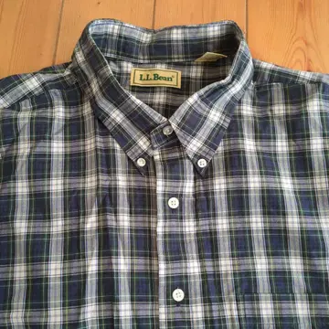 L.L. Bean 체크 버튼 다운 셔츠 XXL