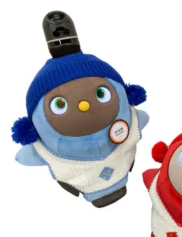 LOVOT 정품 폼폼 니트 모자 블루