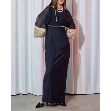 Ezick 드레스 세트 레이스 상의 타이트 실루엣 모드 스타일 슬릿