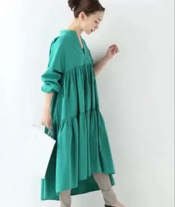 저널 스탠다드 티어드 롱 원피스