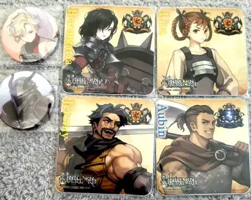 유니콘 오버로드 빅베어 콜라보 코스터 캔뱃지 세트