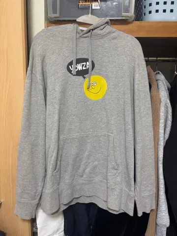 BEAMS T 그레이 후드 부착 후드티 L