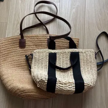 스트로우 토트백과 미니백 세트