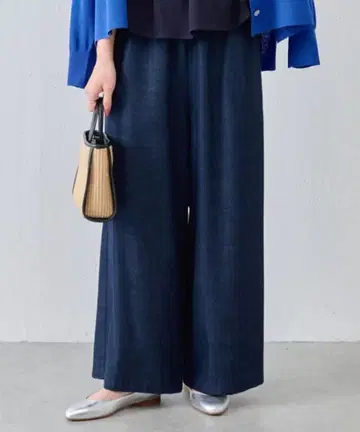 BEARDSLEY 허리 리브 텐셀 데님 팬츠 새상품급