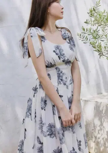 새상품급 sunflower-printed midi dress