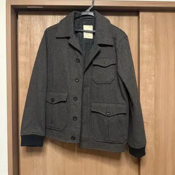 GAP 울 혼방 그레이 피코트