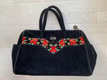 FEILER 보스턴 백 블랙 꽃무늬