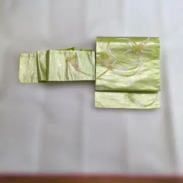 나고야 오비 밝은 그린 컬러 세미 포멀