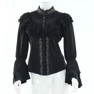 Midnight Masquerade 블랙 블라우스