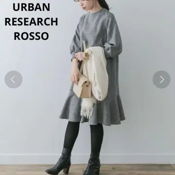 어반리서치 로쏘 F by ROSSO 울 혼방 트위드 밑단 플레어 원피스