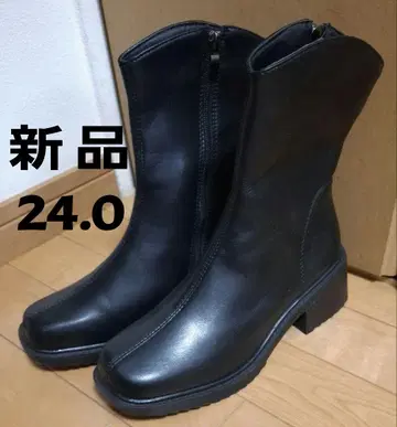 새상품 블랙 블랙 부츠 24cm