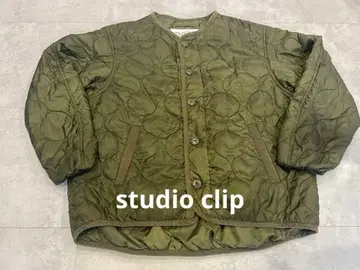 studio clip 올리브색 퀼팅 자켓