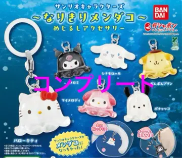산리오 캐릭터즈 변신 멘다코 표시 액세서리 전 6종 6개 세트