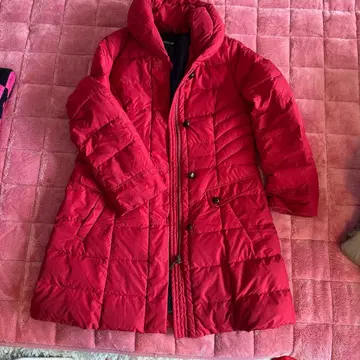 KANSAI BIS 레드 롱 다운 자켓