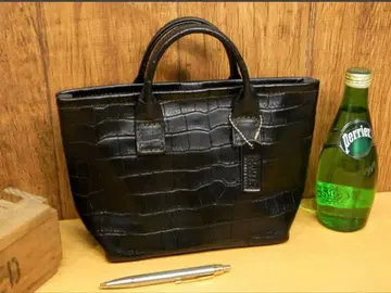 고급 악어 엠보싱 미니 가죽 토트백