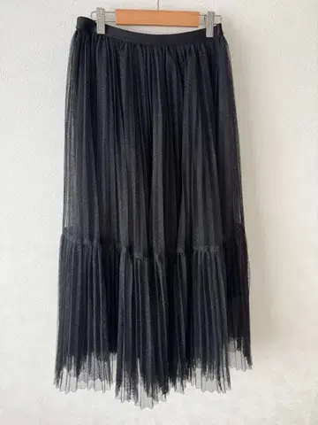 투모로우랜드 Ballsey 블랙 튤 롱 스커트 [ 36 ]
