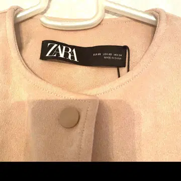 ZARA 페이크 스웨이드 자켓 코트 사쿠라 핑크 XS 택 포함 새상품
