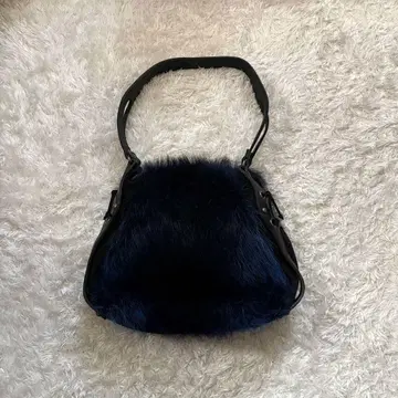 y2k 아카이브 원숄더 핸드백 스터드 스웨이드 퍼