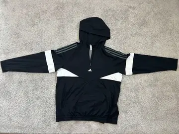 골프웨어 adidas 후드 부착 후드티 블랙