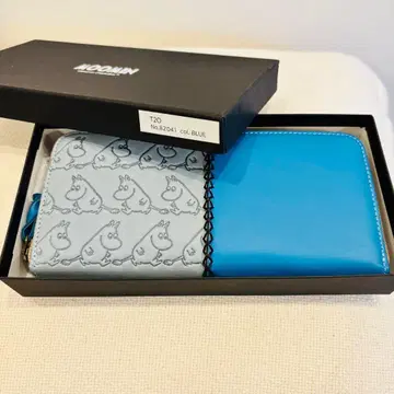 새상품 박스형 무민 소가죽 장지갑 천연 가죽 니니로