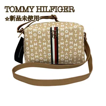 [ 새상품 ] 타미힐피거 숄더백 베이지 모노그램 로고