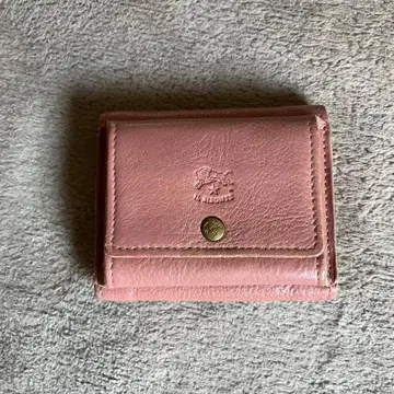 IL BISONTE 핑크 3단 폴더형 지갑