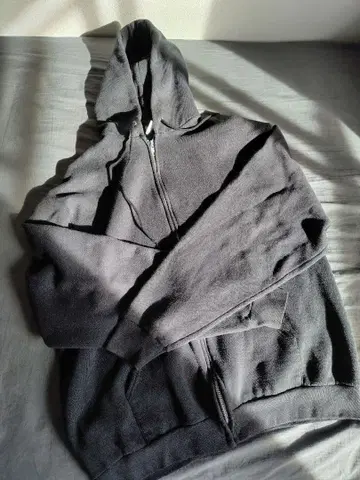 블랙 지퍼 후드티 USA XL 90s