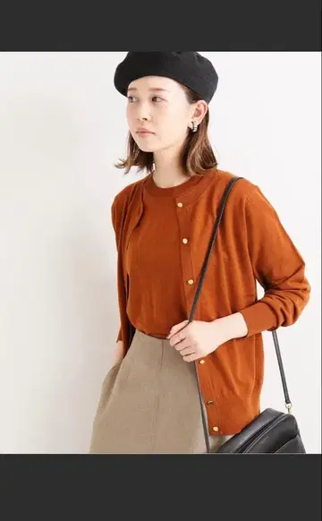 새상품급 iena alba 앙상블 니트 오렌지