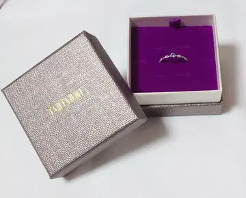 아쿠아 마린 K10WG 반지 21호 TSUTSUMI 츠츠미 박스 포함