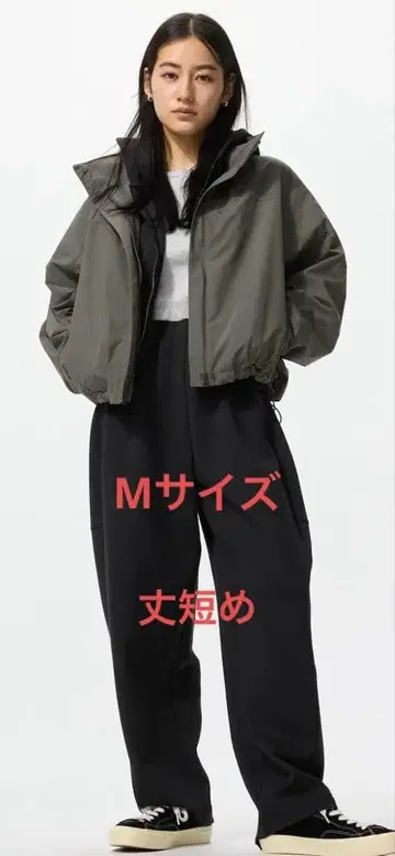 UNIQLO 드라이 스웨트 커브 팬츠 M 사이즈 블랙 기장 짧음