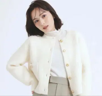 [주말 한정 가격] anuans 라쿤 블렌드 노카라 니트 자켓