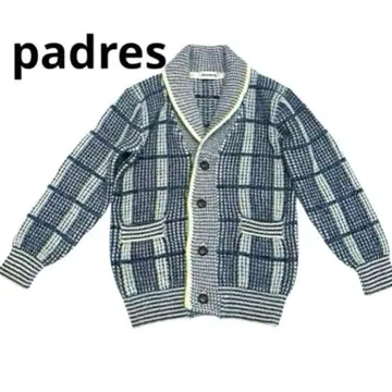 padres 숄카라 스웨터 가디건 빈티지 블루 계열