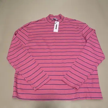 punyus 컬러 보더 하이넥 롱 T