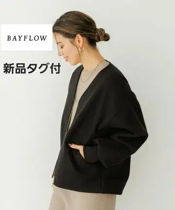 택 포함 새상품 베이플로우 울라이크 지퍼 블루종 블랙