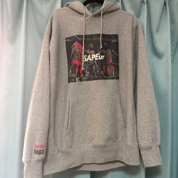 SAPEuR 그레이 후드티 BIG3 사풀 후디 후드티 XL