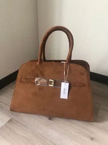 브라운 스웨이드 토트백
