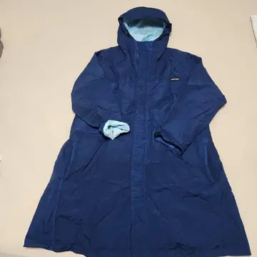 Denim Dungaree 후드 부착 롱 자켓