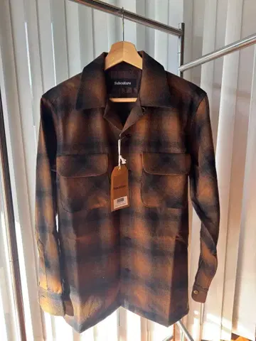 서브컬처 울 체크 셔츠 1