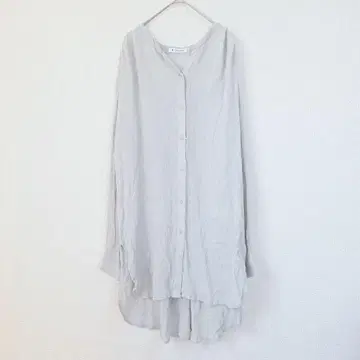 GLOBAL WORK 그레이 긴팔 프리 겉옷 롱 기장 레이온