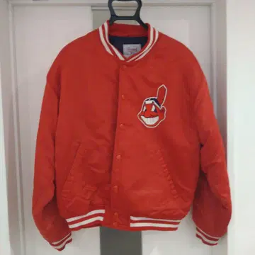 CLEVELAND INDIANS 인디언스 바시티 자켓 빨간색